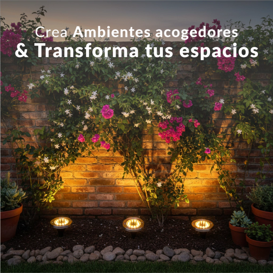 Estaca Solar Premium x4 - 12 LEDs cálidas